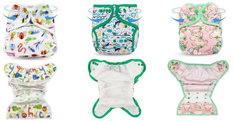  Baby diaper covers and wraps